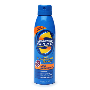 Coppertone spray-on sunscreen