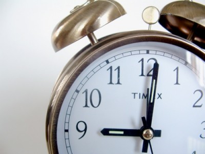 Set your alarm clock away from your bed to help yourself wake up in the morning