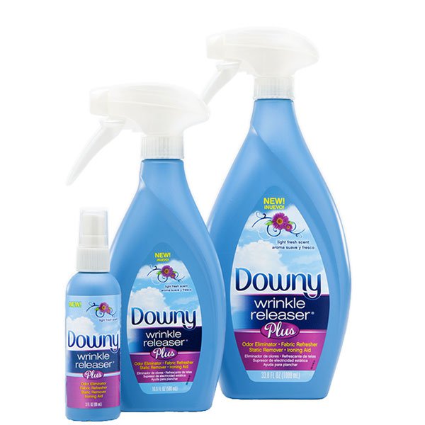 Downy Wrinkle Releaser Plus available in 3 sizes.